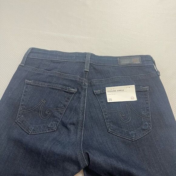 NWT Adriano Goldschmied Super Skinny Legging Ankle Dark Wash Denim Jeans Size 25 - Picture 13 of 13